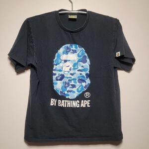 APE ABC Camo By Bathing Ape Tee Large Black/Blue